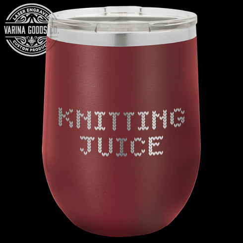 Laser Engraved Knitting Juice Wine Tumbler